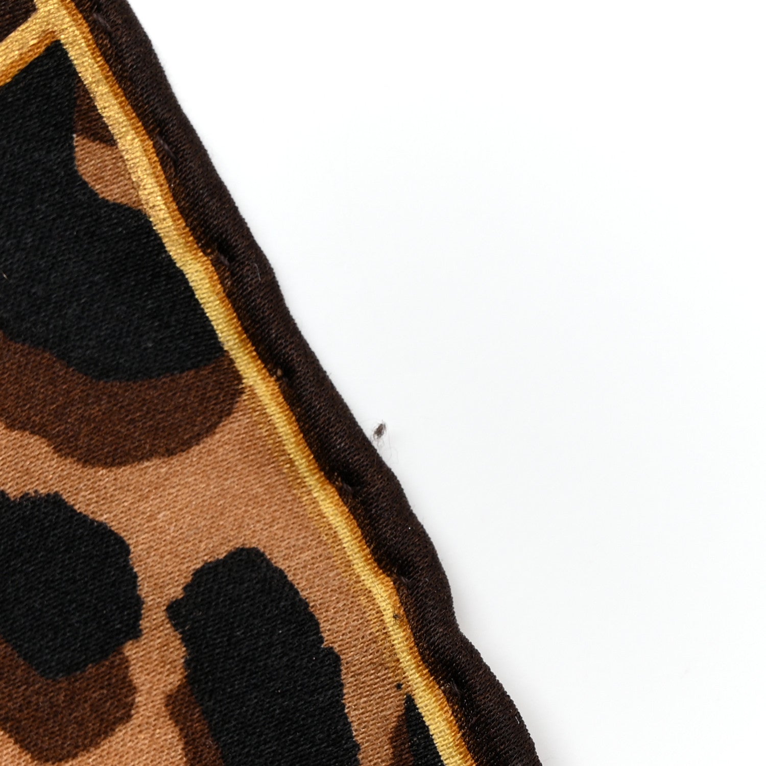 Silk Leopard Monogram Square Scarf