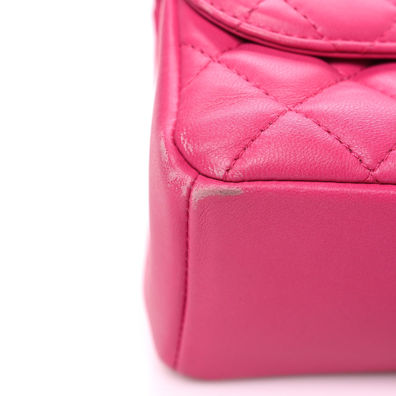 Lambskin Quilted Medium Mademoiselle Chic Flap Fuchsia