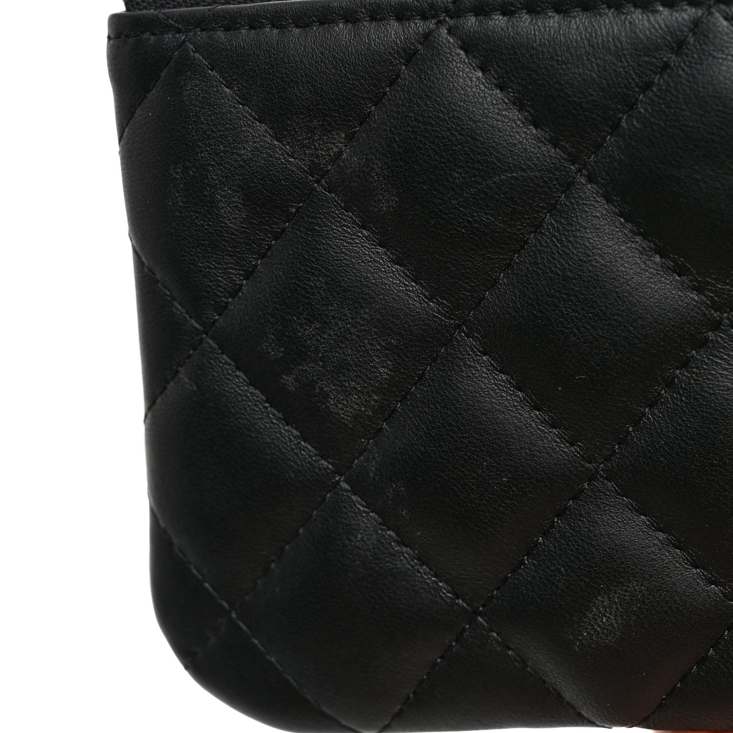 Lambskin Quilted Casino Coin Purse Black