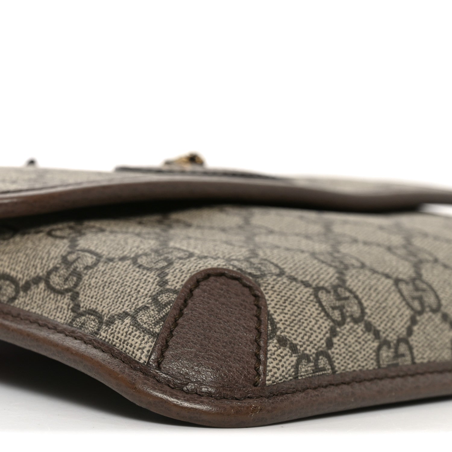 GG Supreme Monogram Neo Vintage Web Belt Bag Brown