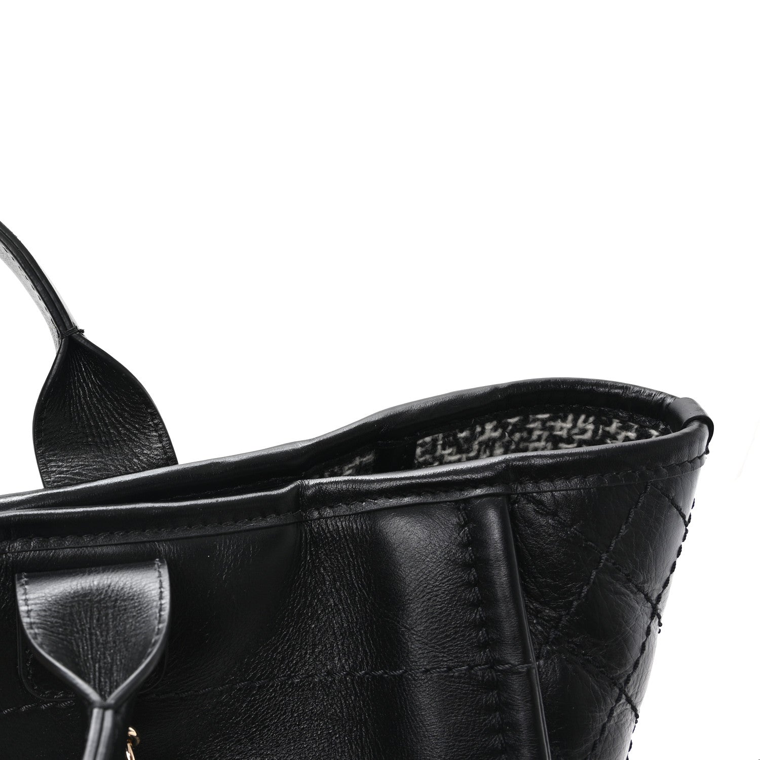 Calfskin Tweed Medium Deauville Tote Black Multicolor