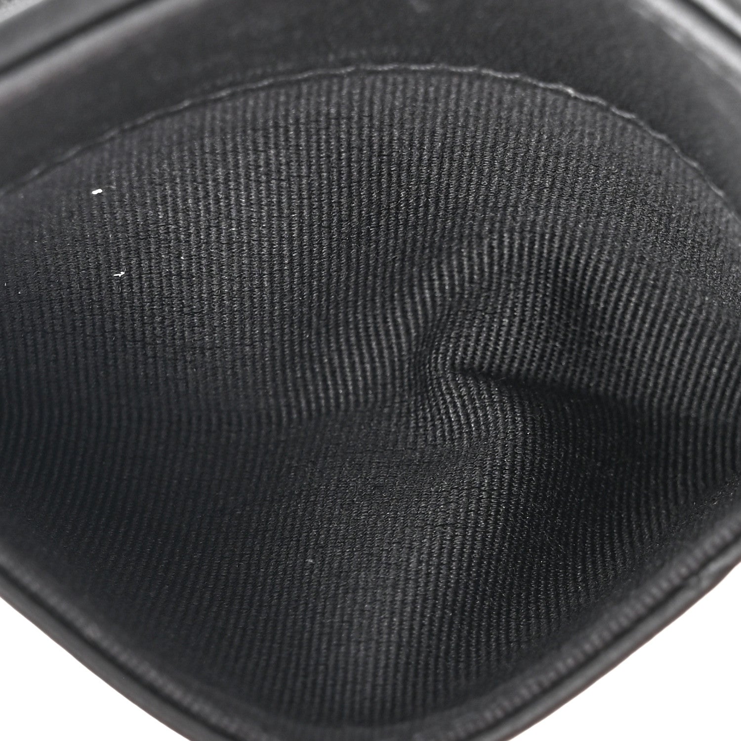 Grained Calfskin Quilted Card Holder Wallet So Black