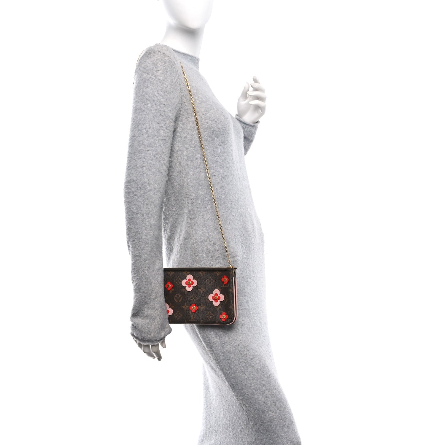 Monogram Blooming Flowers Double Zip Pochette