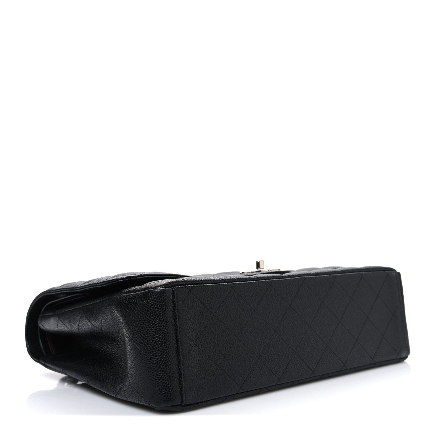 Caviar Quilted Maxi Double Flap Black