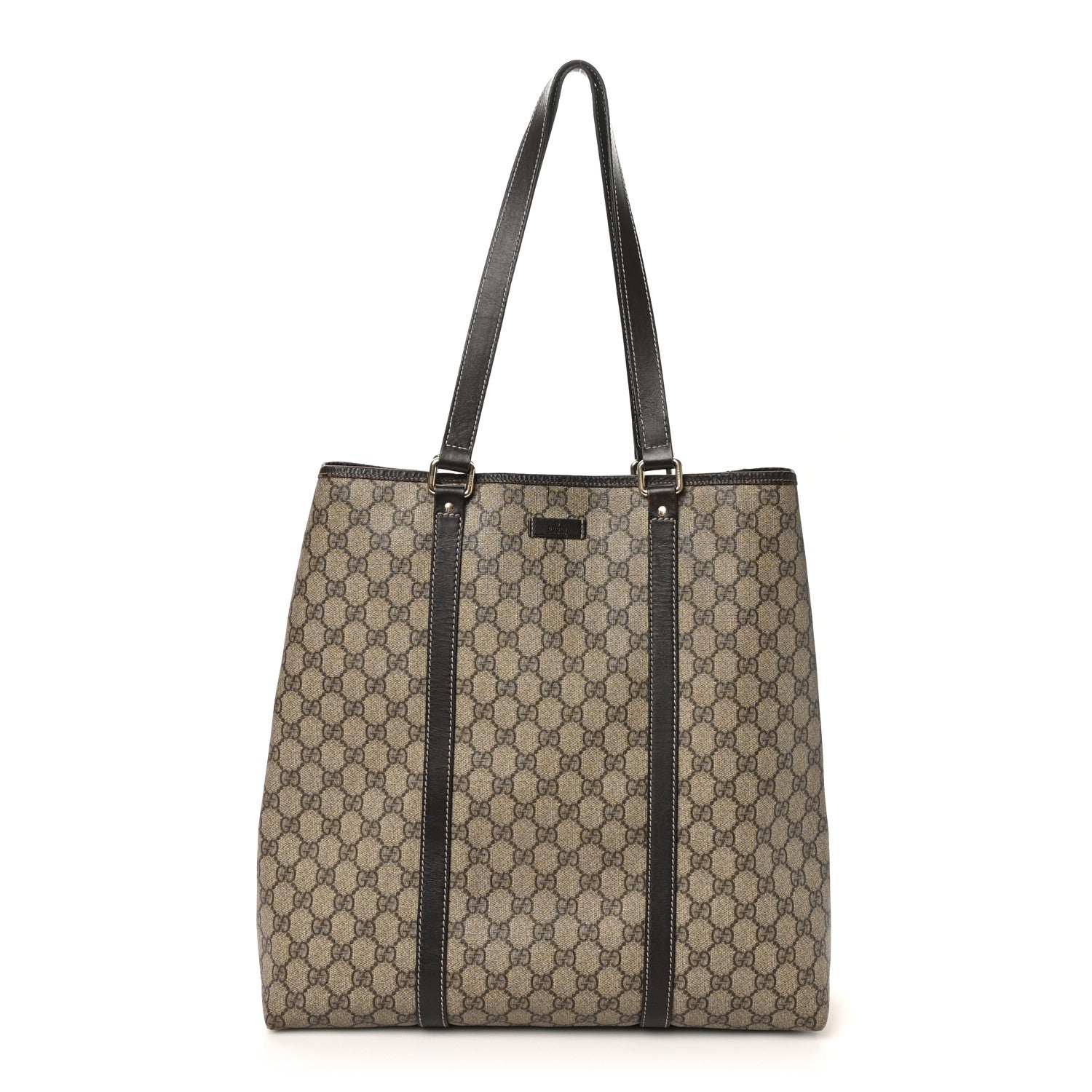 GG Plus Monogram Joy Vertical Tote Dark Brown