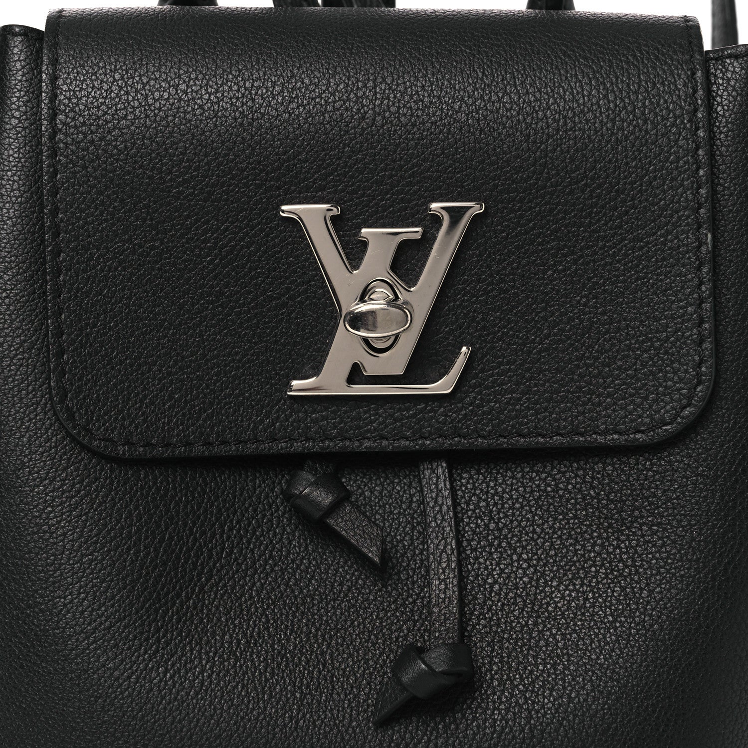 Calfskin Lockme Mini Backpack Black