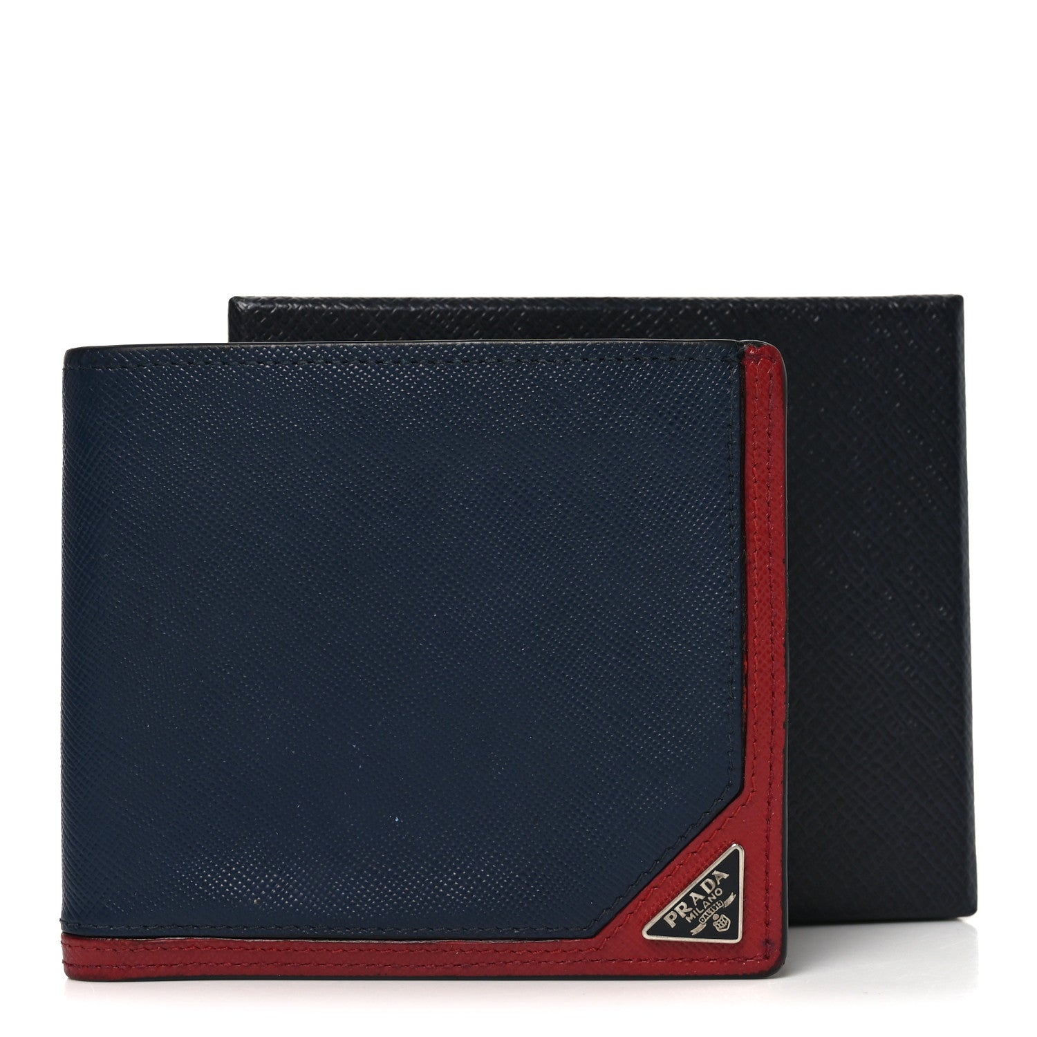 Saffiano Bi-Fold Wallet Baltico Fuoco