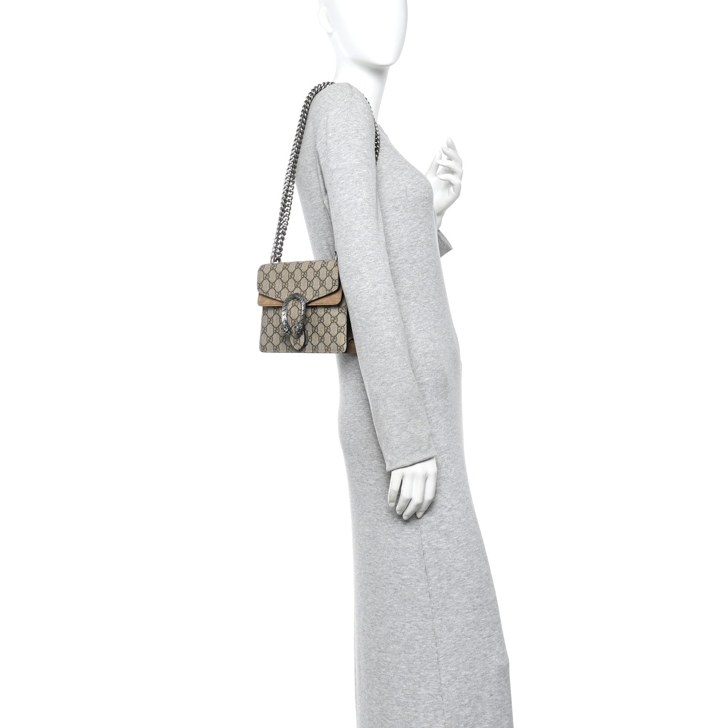 GG Supreme Monogram Mini Dionysus Shoulder Bag Taupe