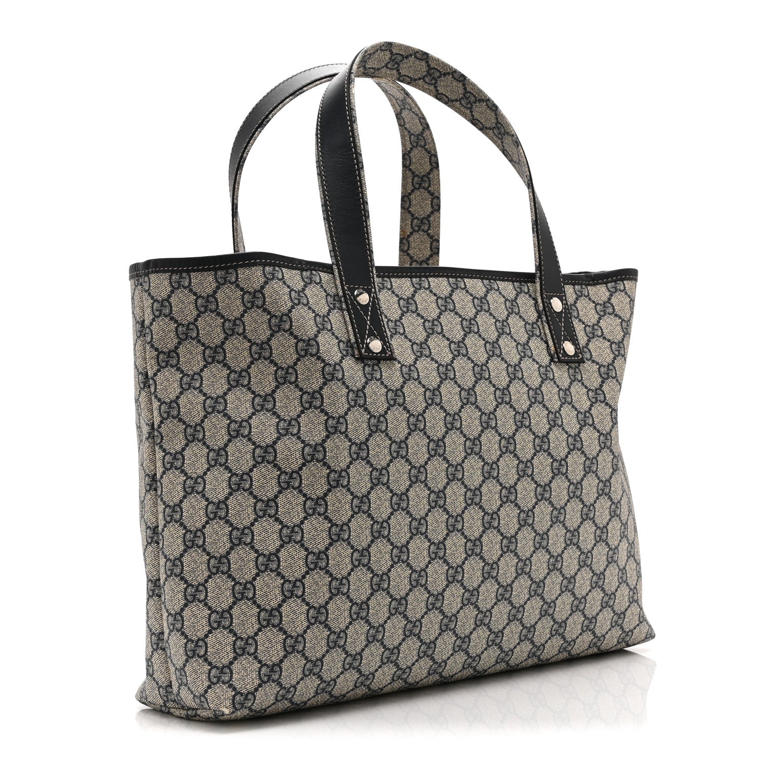 GG Plus Monogram Medium Signature Web Loop Tote Navy