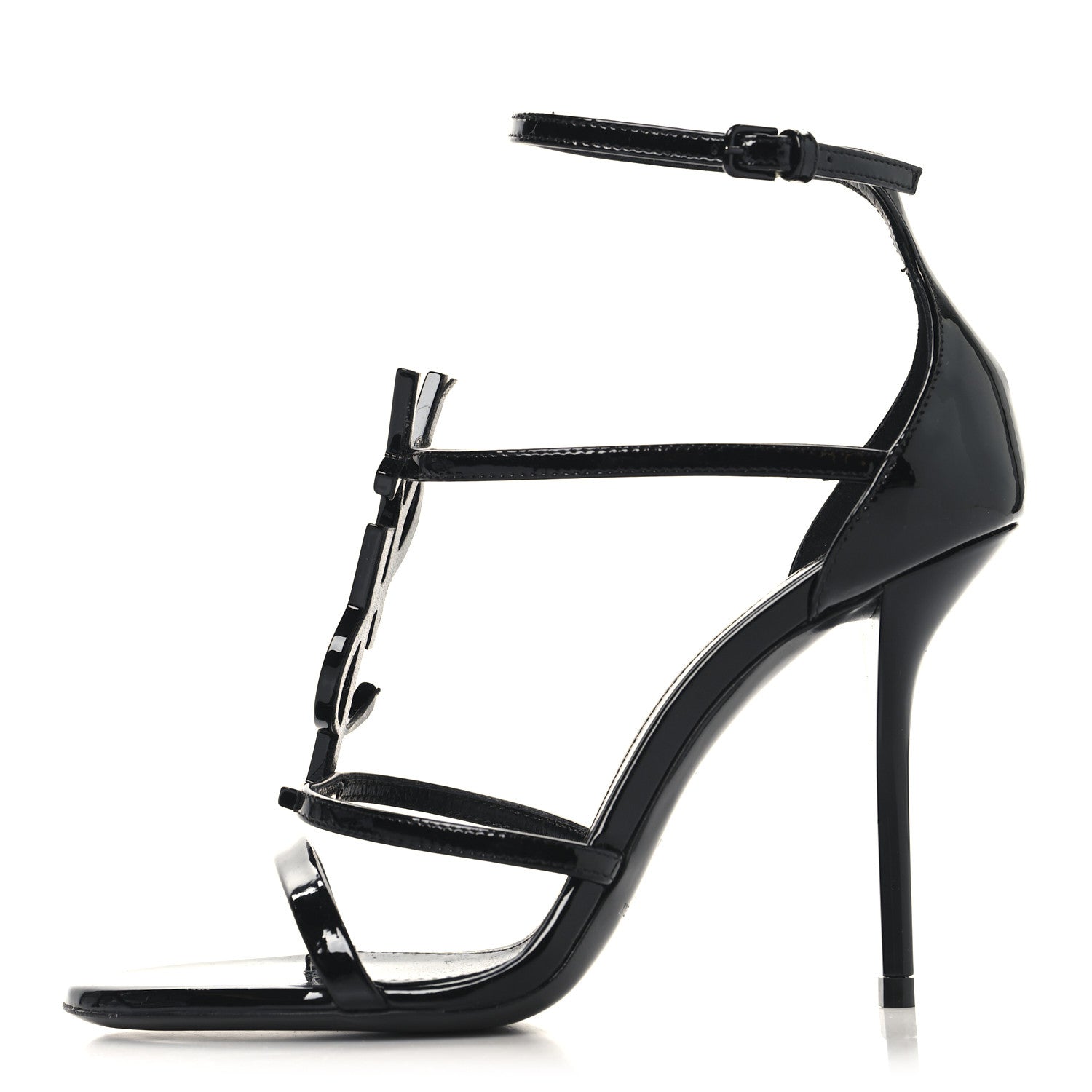 Patent Cassandra 100 Ankle Strap Sandals 35.5 Black