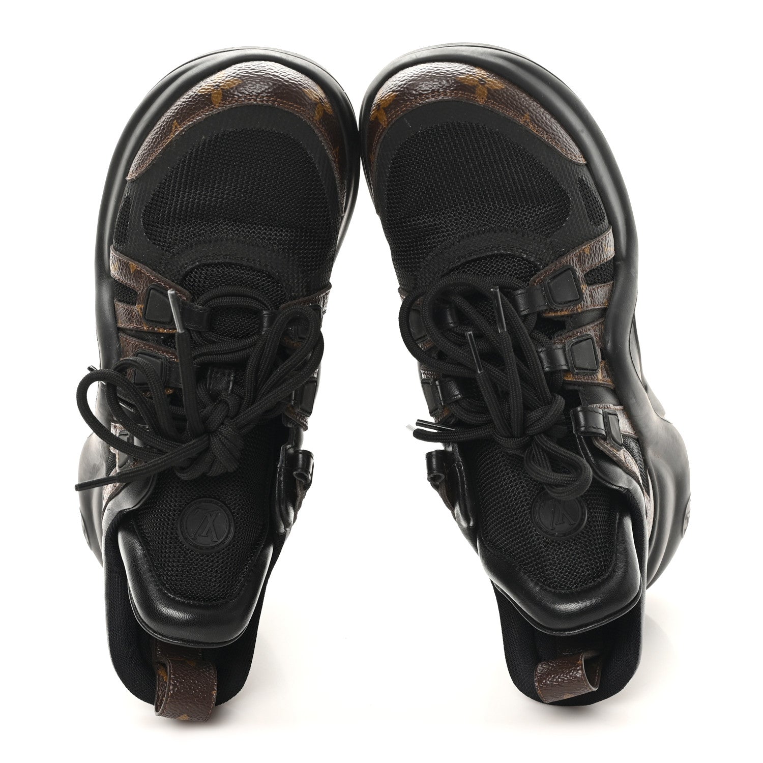 Calfskin Patent Monogram LV Archlight Sneakers 37.5 Black