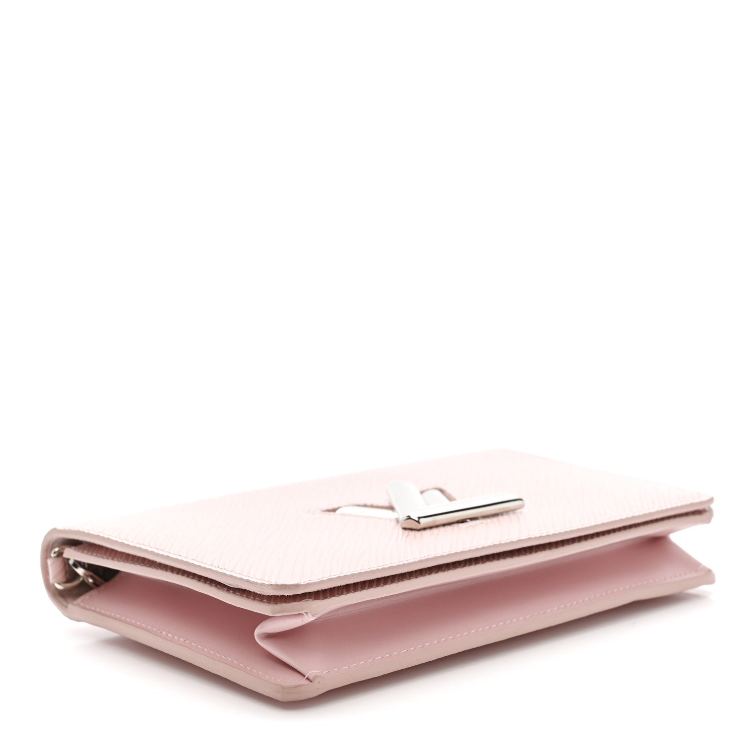 Epi Twist Belt Chain Wallet Rose Ballerine