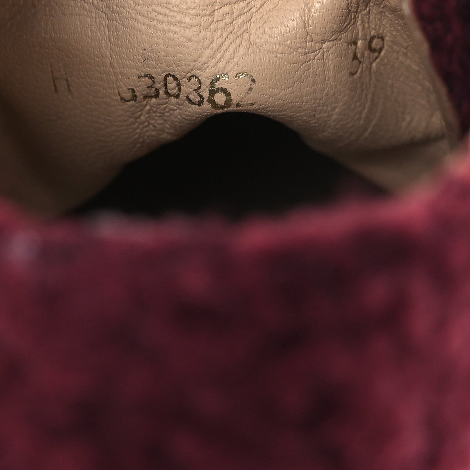 Tweed Calfskin Patent CC Lace Up Short Boots 39 Burgundy