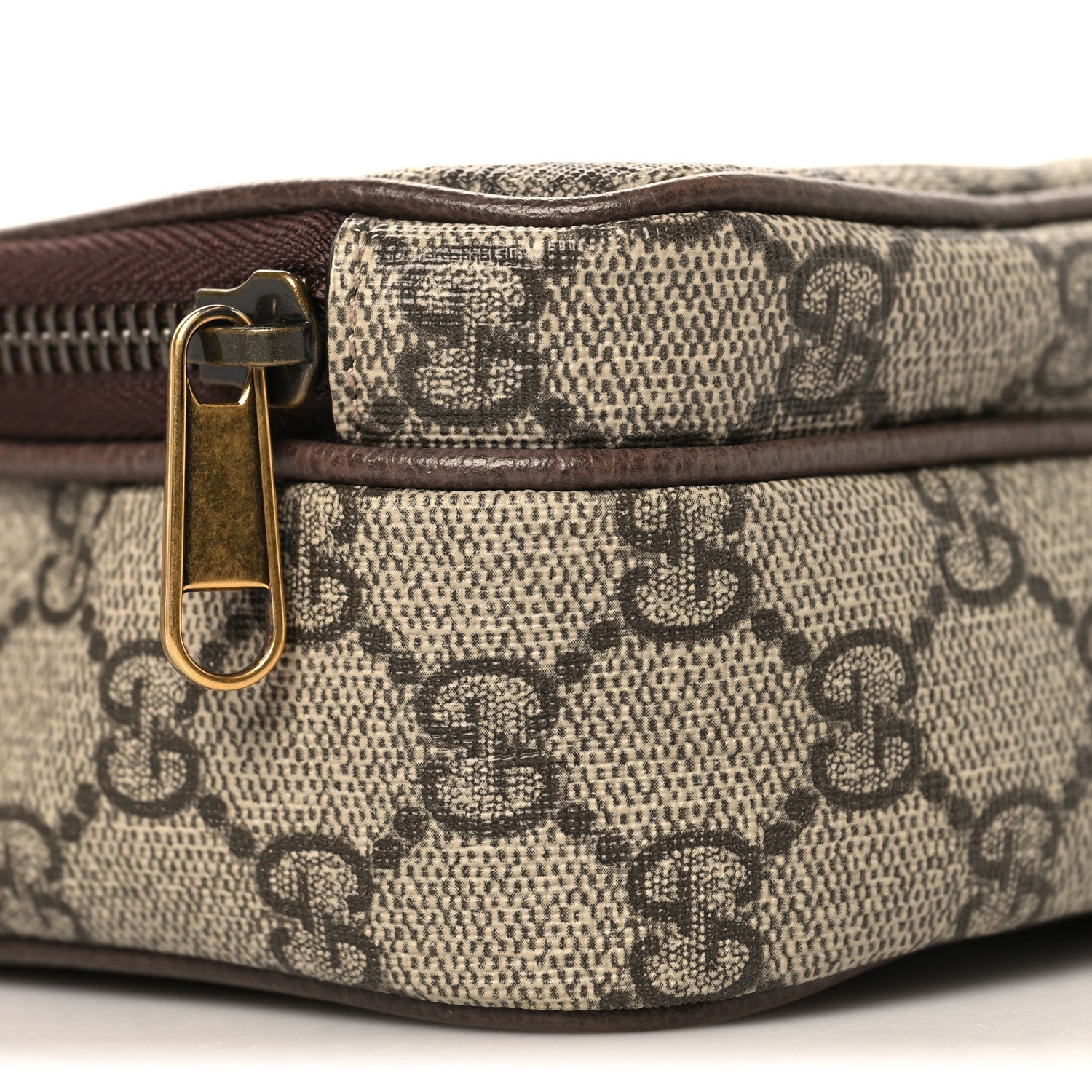 GG Supreme Monogram Mini Neo Vintage Double Zip Messenger Bag Beige New Acero Crop