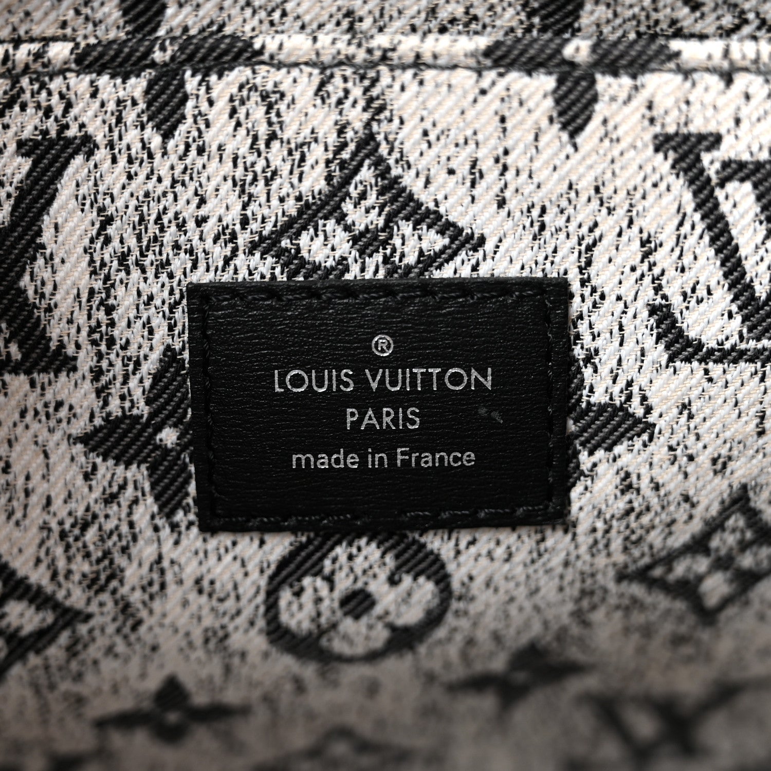 Monogram Jacquard Denim Onthego MM Black