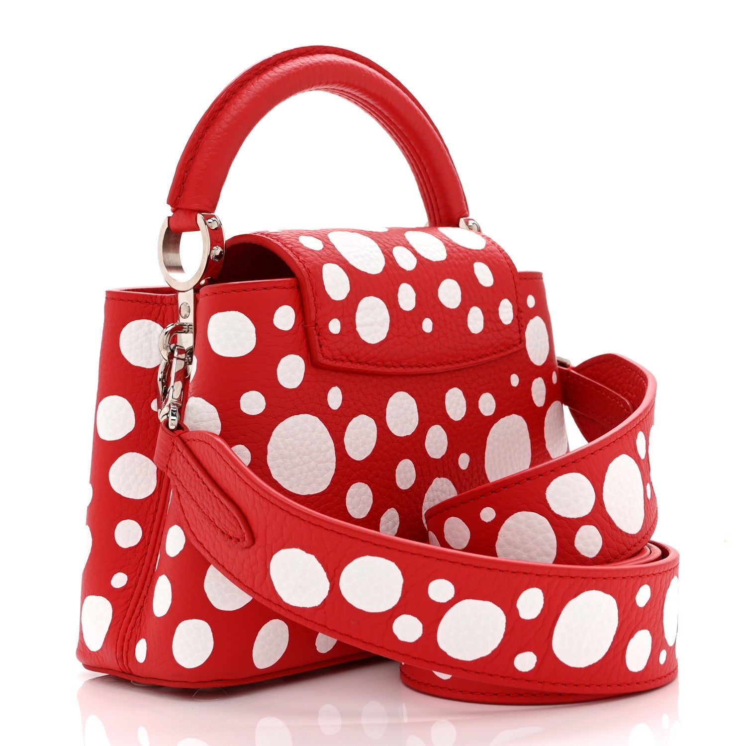 LV X YK Taurillon Capucines Mini Red White