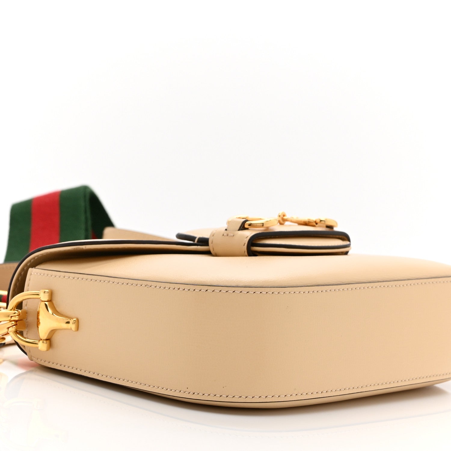Azalea Calfskin Web Mini Horsebit 1955 Shoulder Bag Bubble Tea