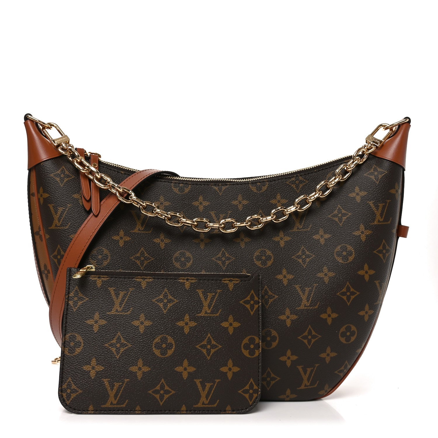 Reverse Monogram Loop Hobo