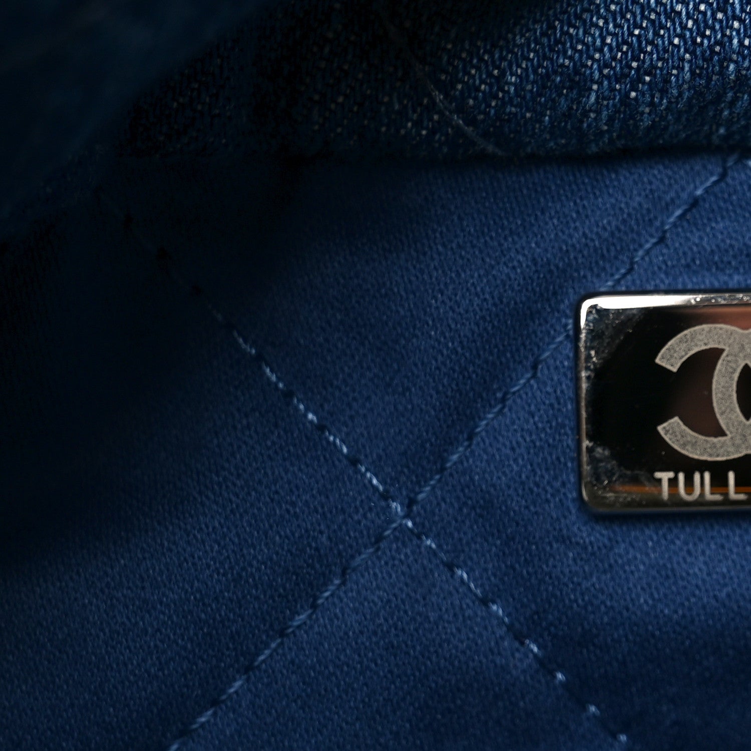 Denim Patchwork Logo Chanel 22 Blue