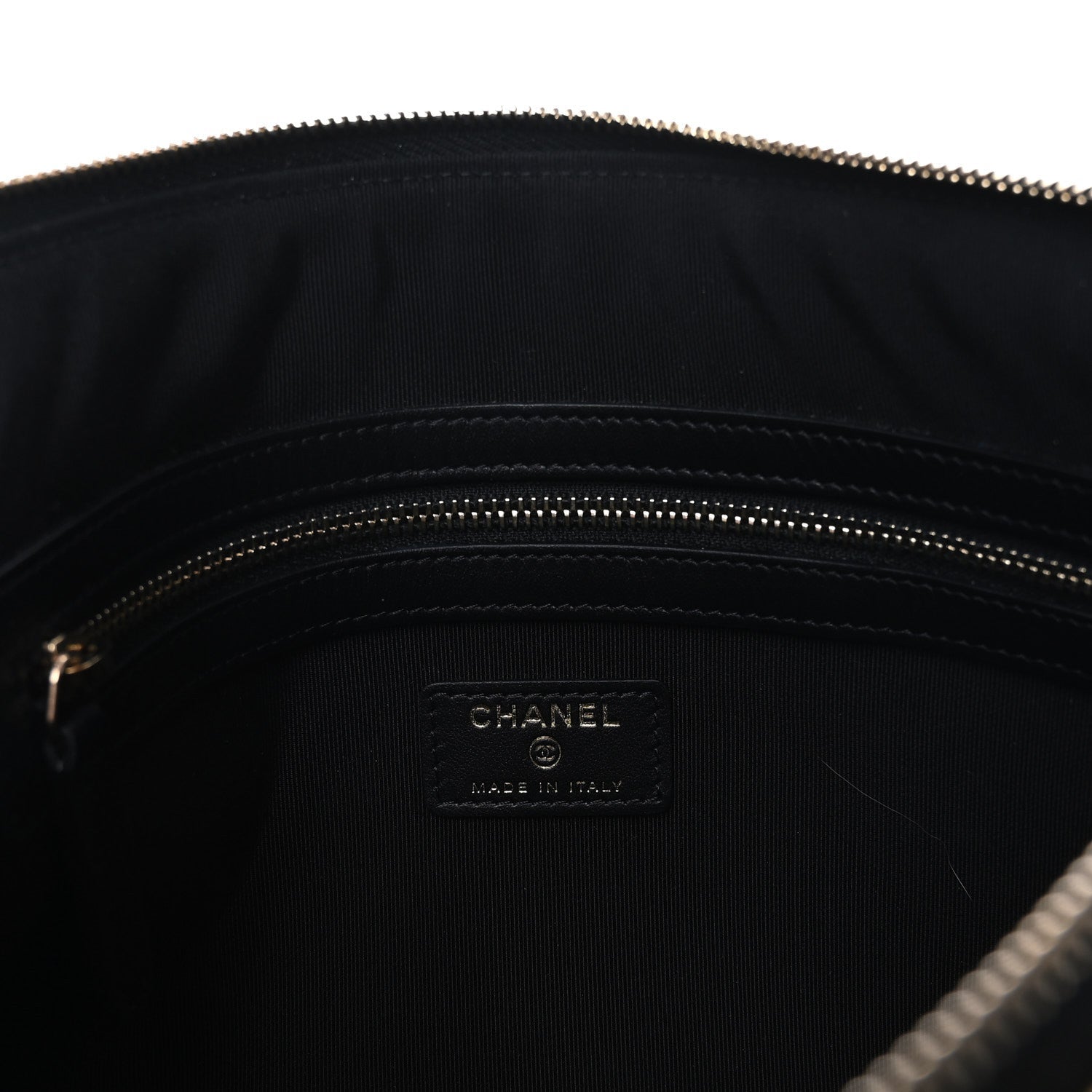 Calfskin Crocodile Embossed Graffiti 2.55 Medium Cocodile Reissue Cosmetic Case Black Gold