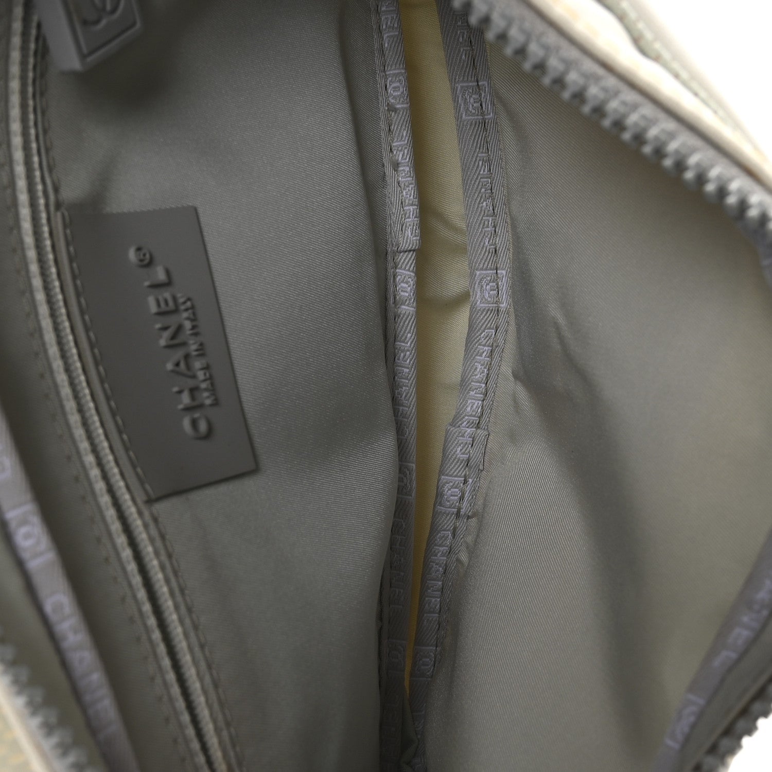 Canvas Quilted Sport Camellia Flap White