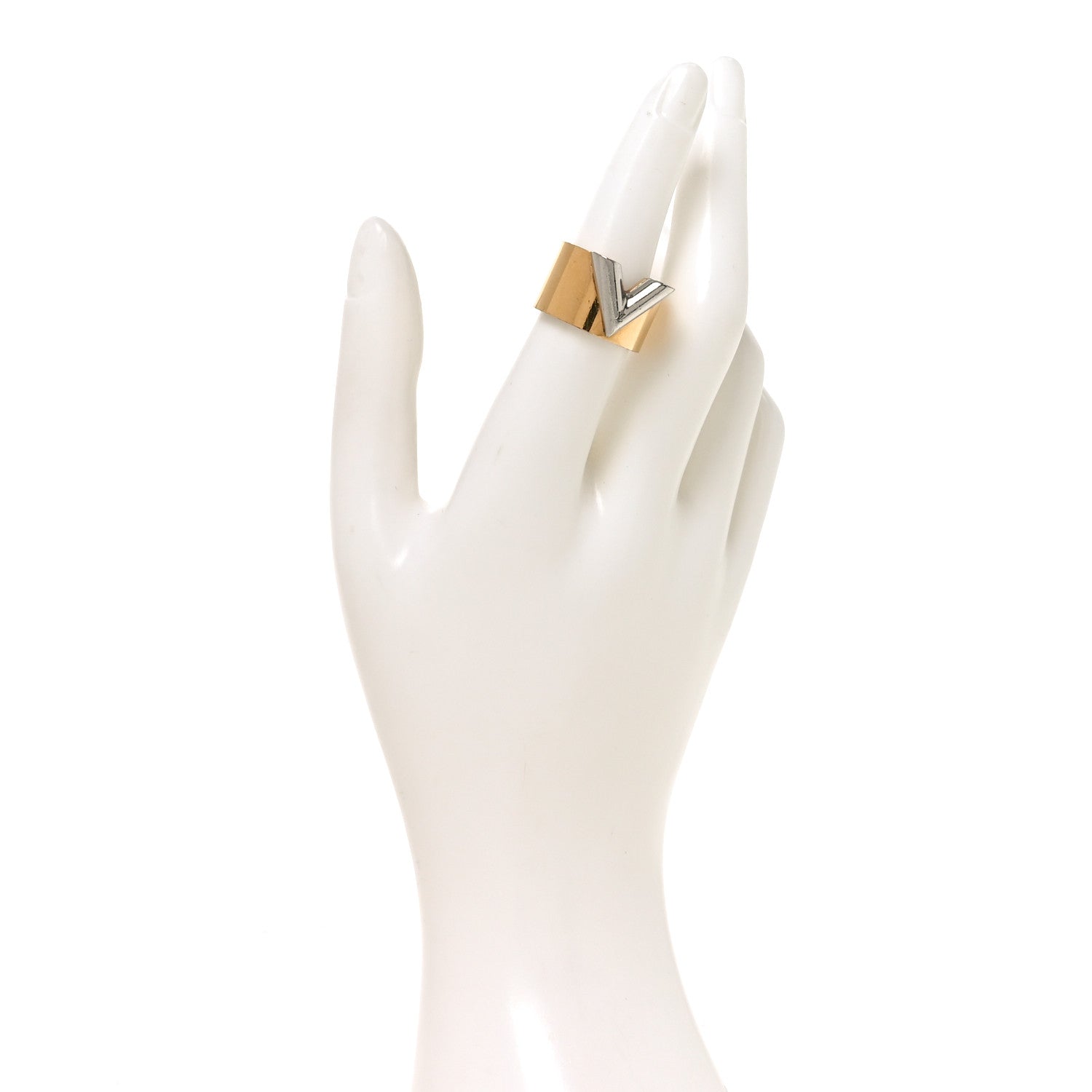Brass Essential V Ring M 54 6.75 Gold Silver