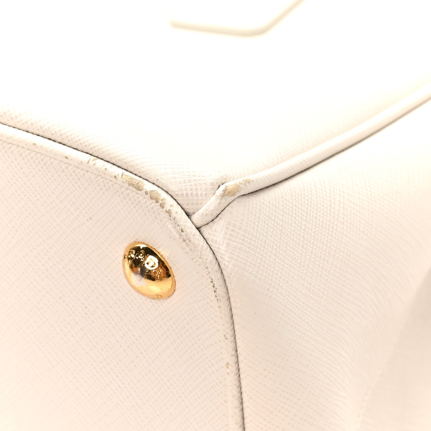 Saffiano Lux Medium Galleria Double Zip Tote Talco