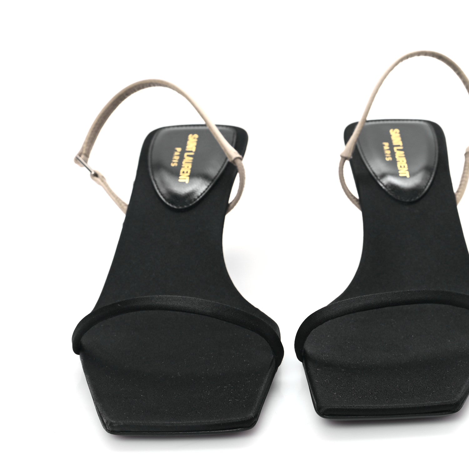 Satin Slingback Jaspe 55 Sandals 38 Black Partridge Pink