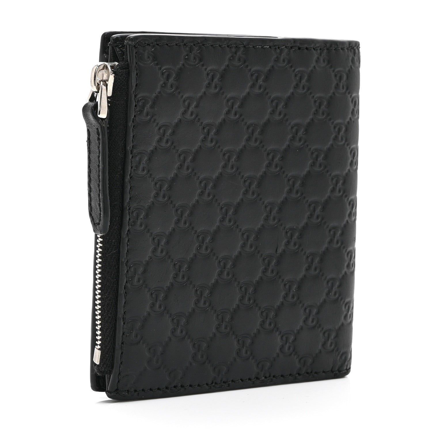 Microguccissima Snap Bi-Fold Wallet Black