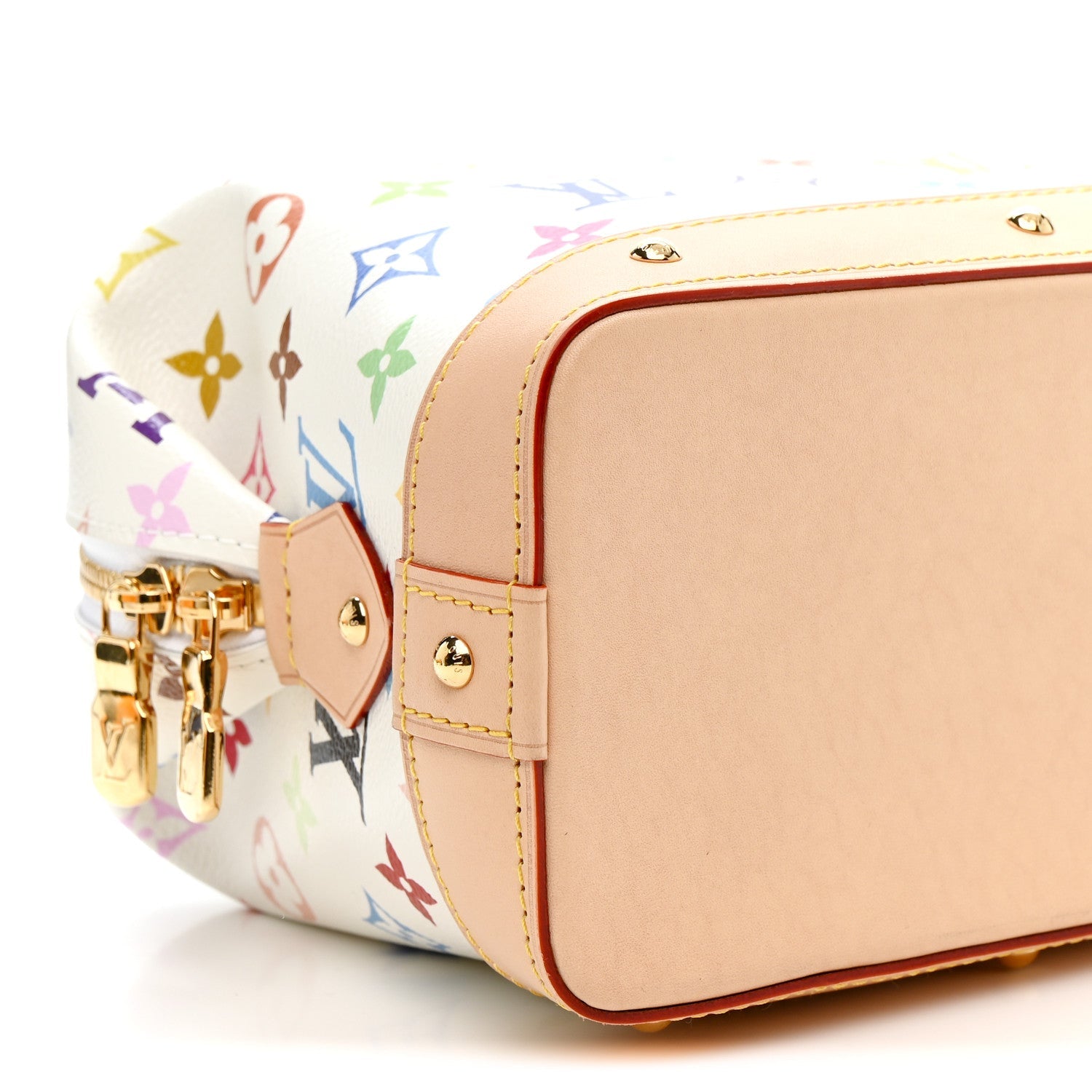 LV x TM Monogram Multicolor Cosmetic Pouch GM White