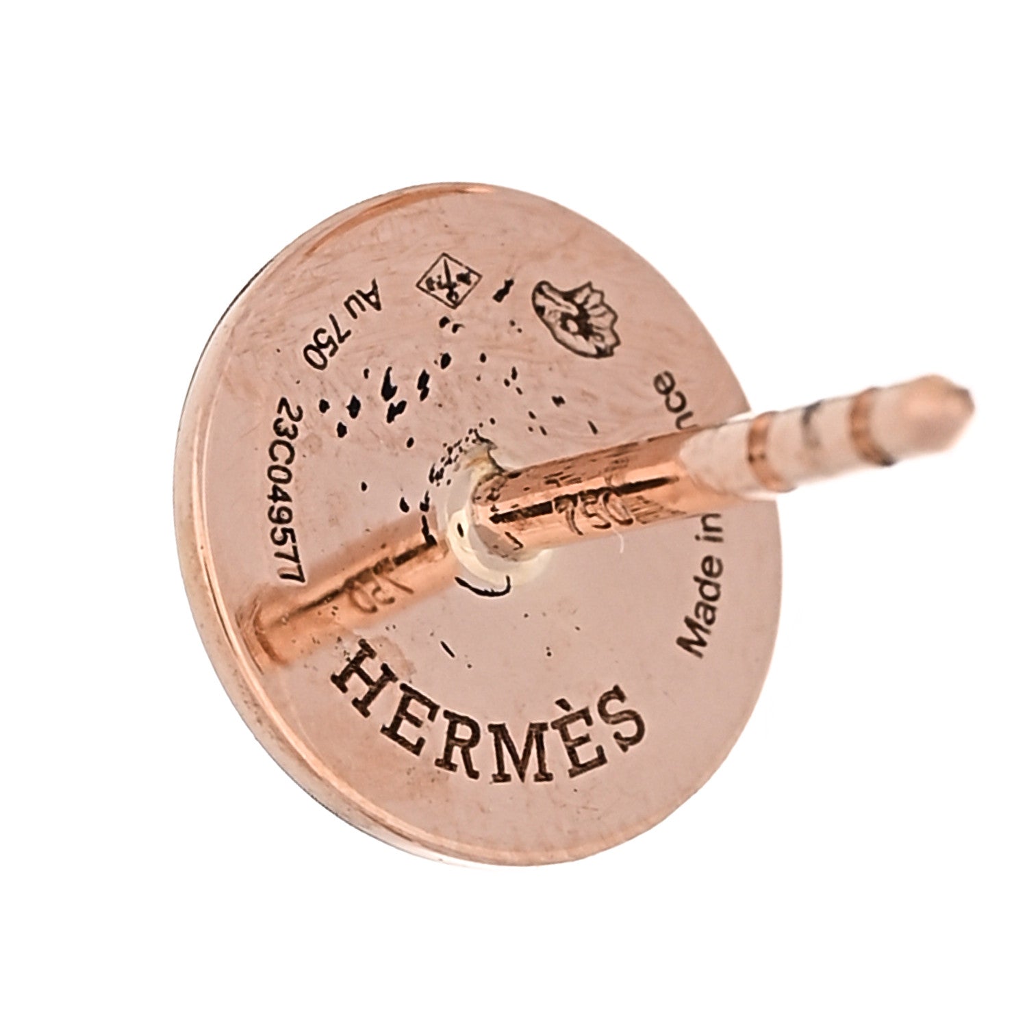 18K Rose Gold TPM Ex-Libris Stud Earrings