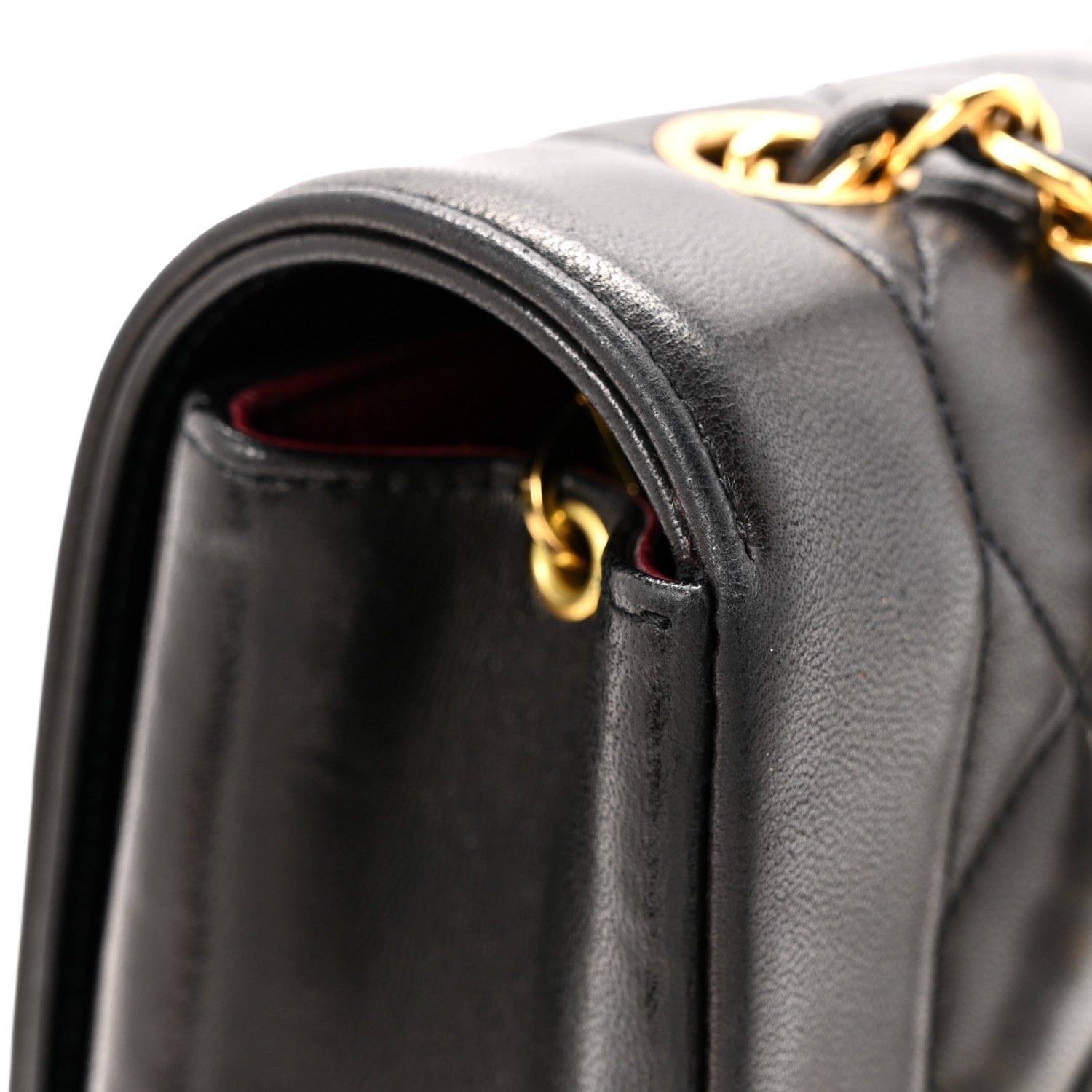 Lambskin Quilted Medium Single Flap Black