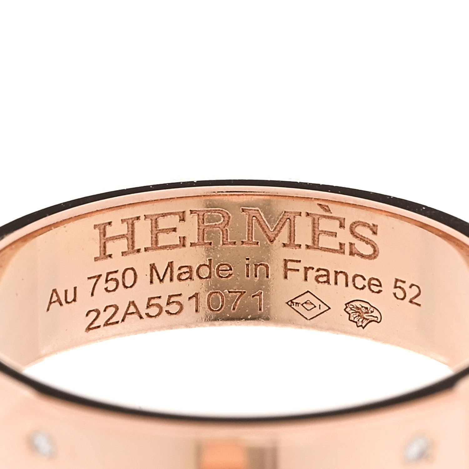 18K Rose Gold Diamond PM Kelly Ring 52 6