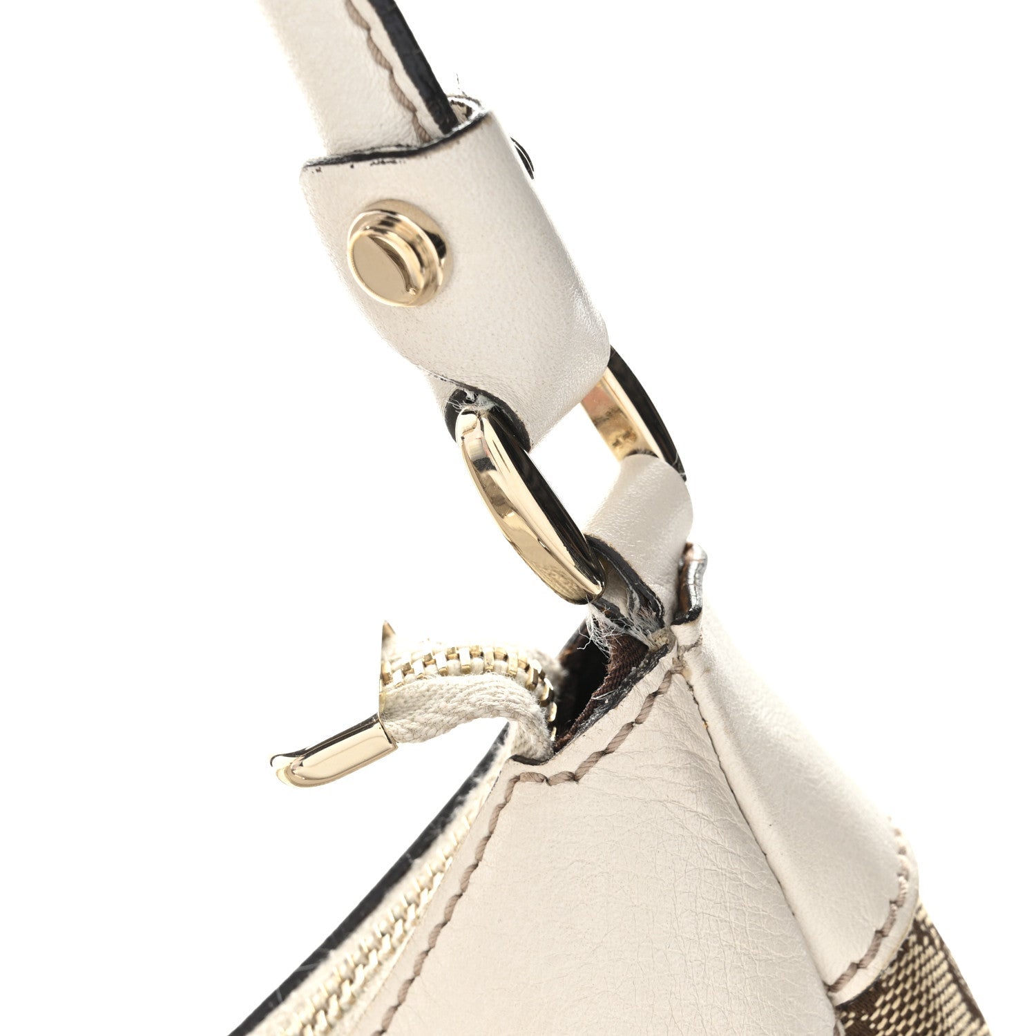 Monogram Large D Gold Hobo Off White