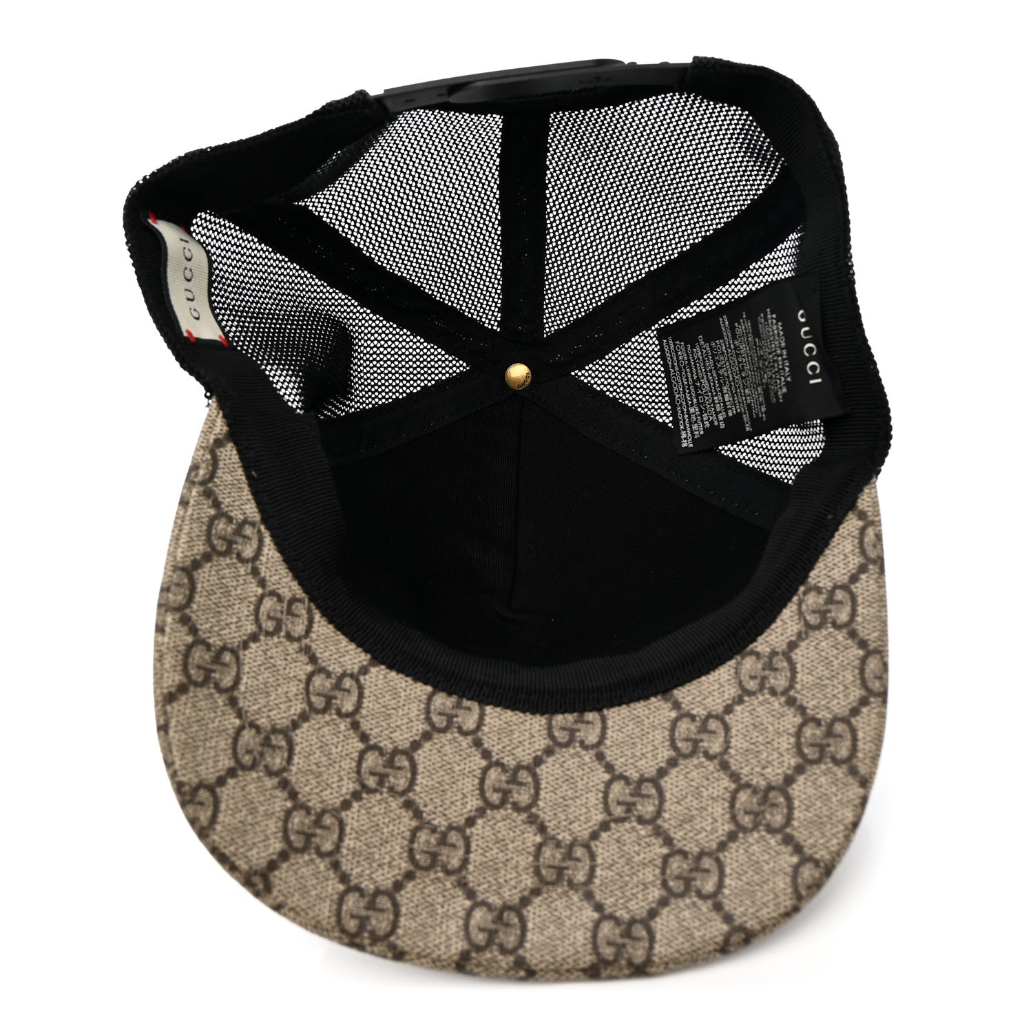 GG Supreme Monogram Bosco Patch Baseball Hat 57 Beige Green