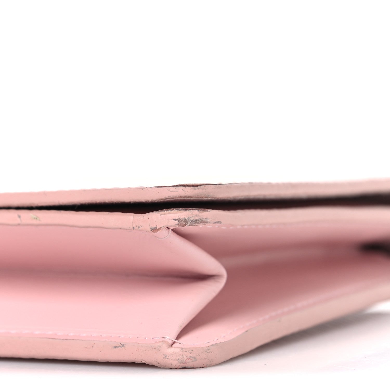 Epi Twist Belt Chain Wallet Rose Ballerine