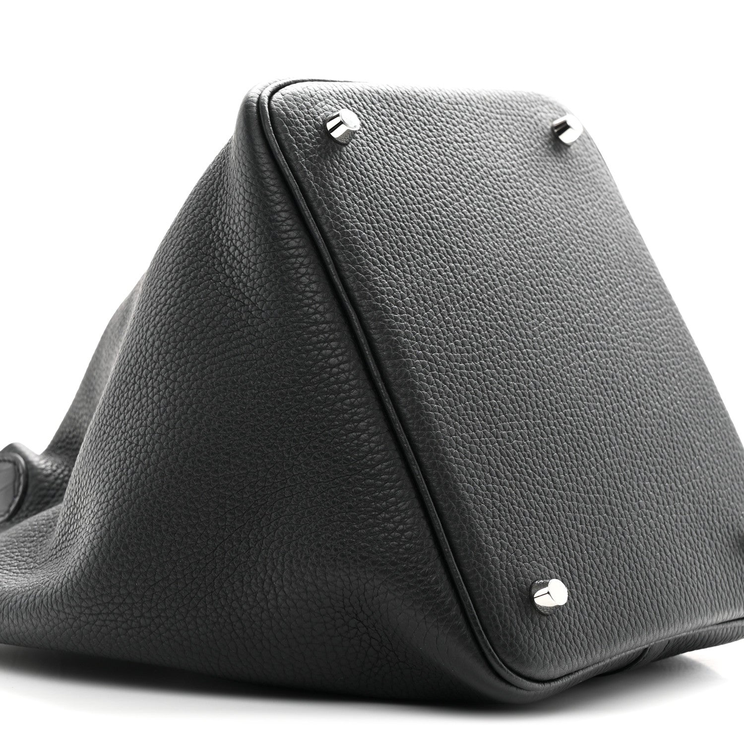 Taurillon Clemence Matte Alligator Picotin Lock Touch 22 MM Black