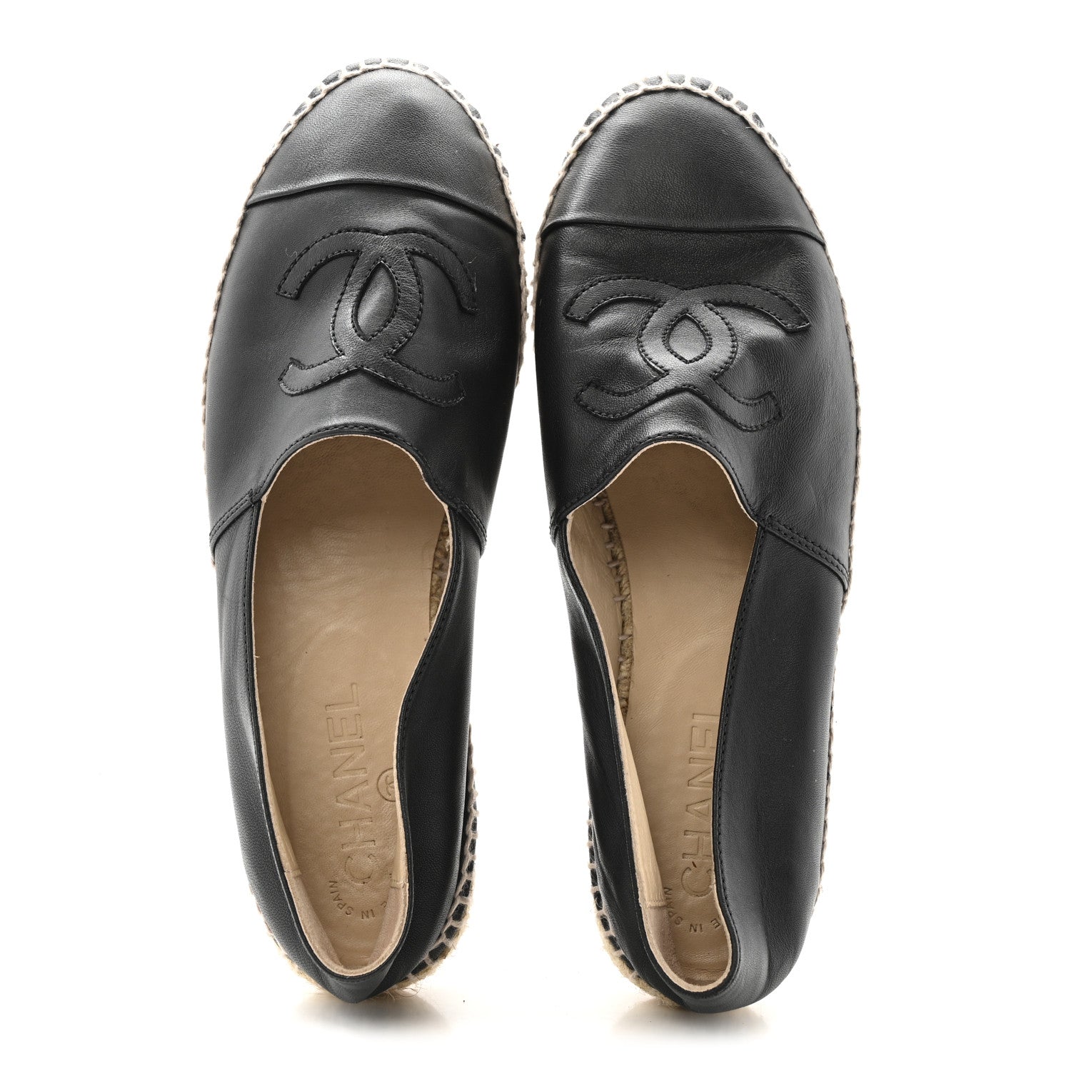 Lambskin CC Espadrilles 39 Black
