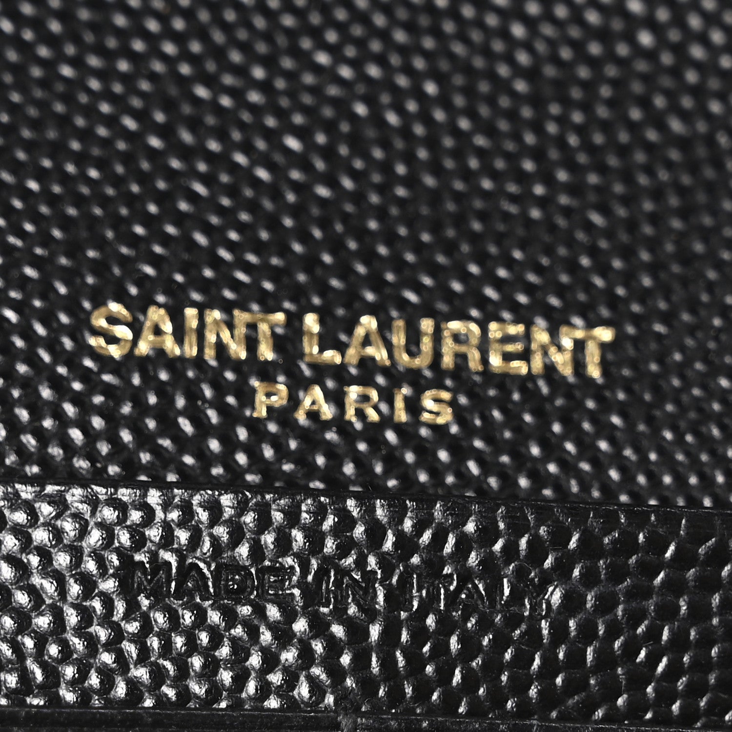 Grain De Poudre Matelasse Chevron Monogram Chain Wallet Black