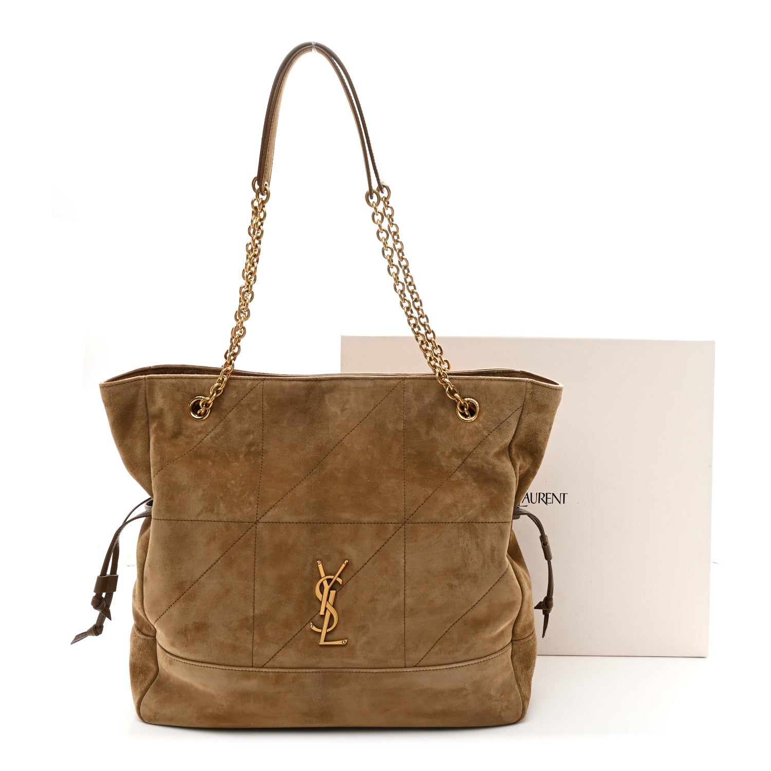 Suede Jamie Medium Shopping Tote Golden Leaf