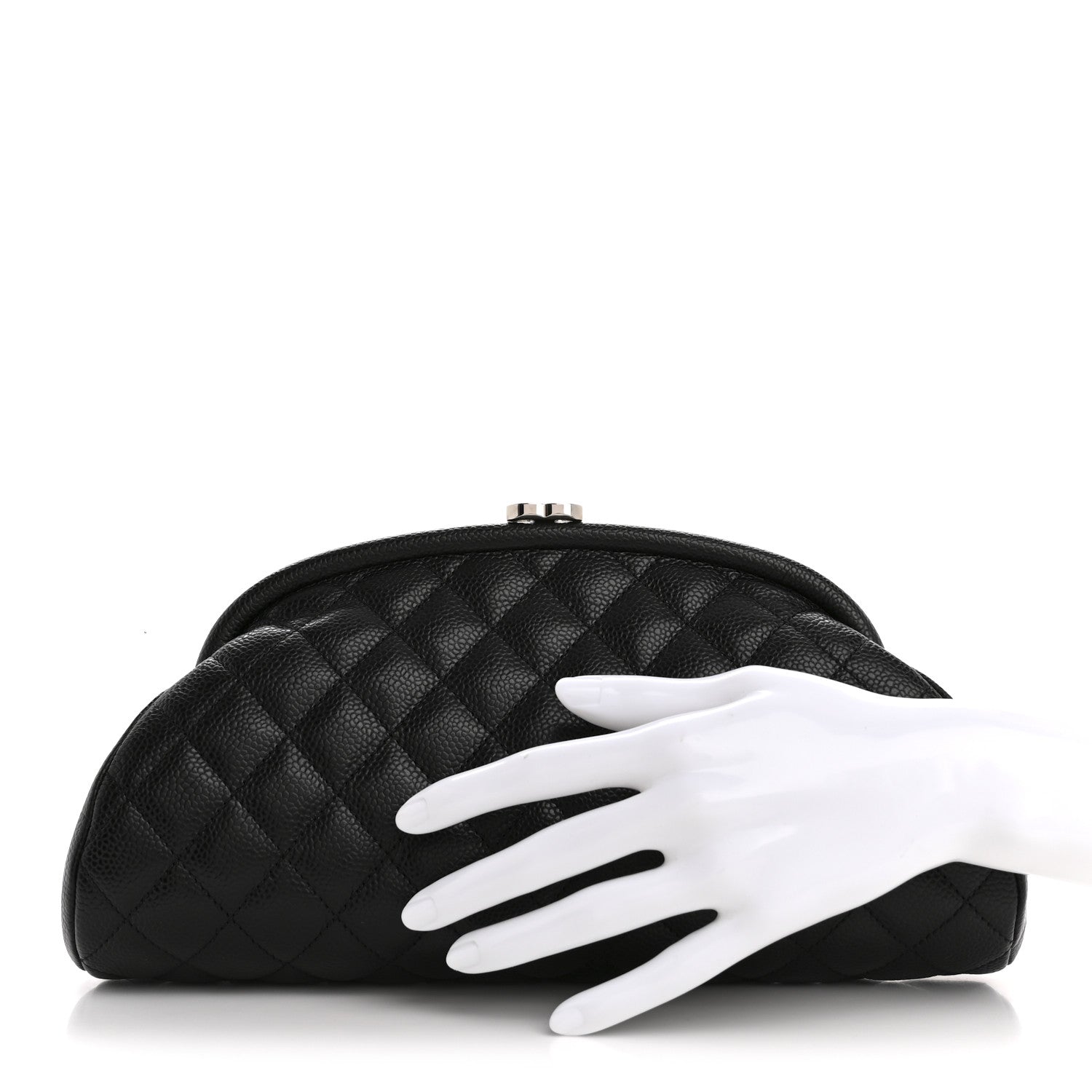 Caviar Quilted Timeless Clutch Black