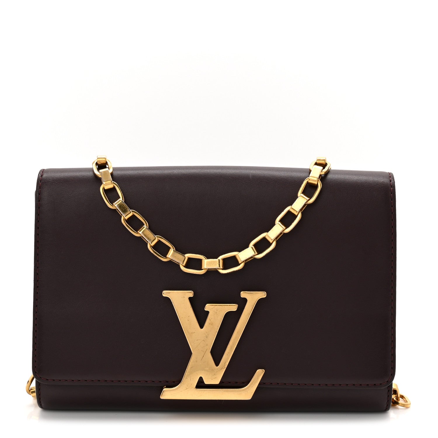 Calfskin Chain Louise GM Amarante