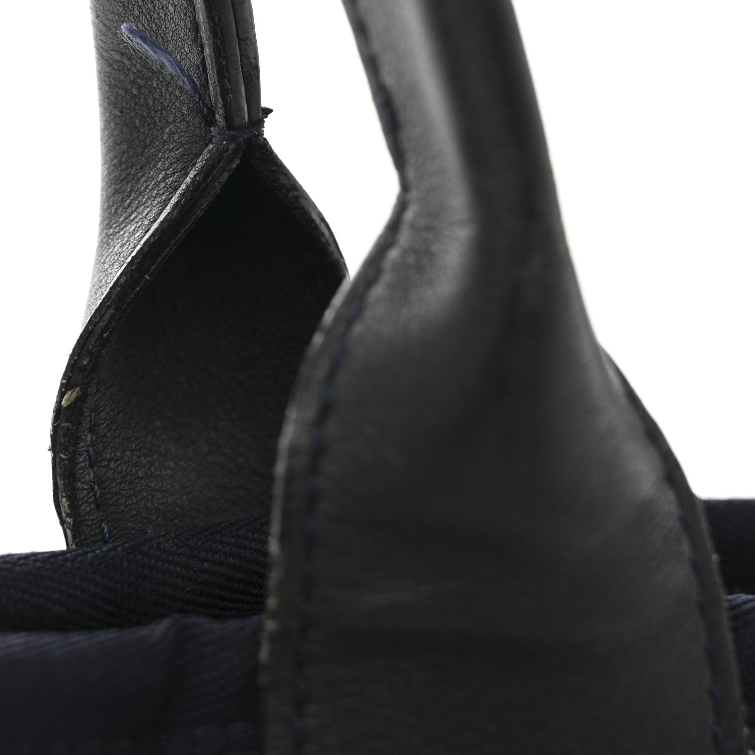Denim Large Deauville Tote Blue Orange