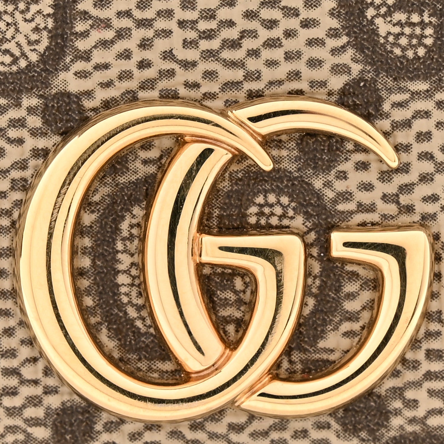 GG Supreme Monogram Textured Dollar Calfskin Web Mini Ophidia Envelope Shoulder Bag Beige Ebony New Acero