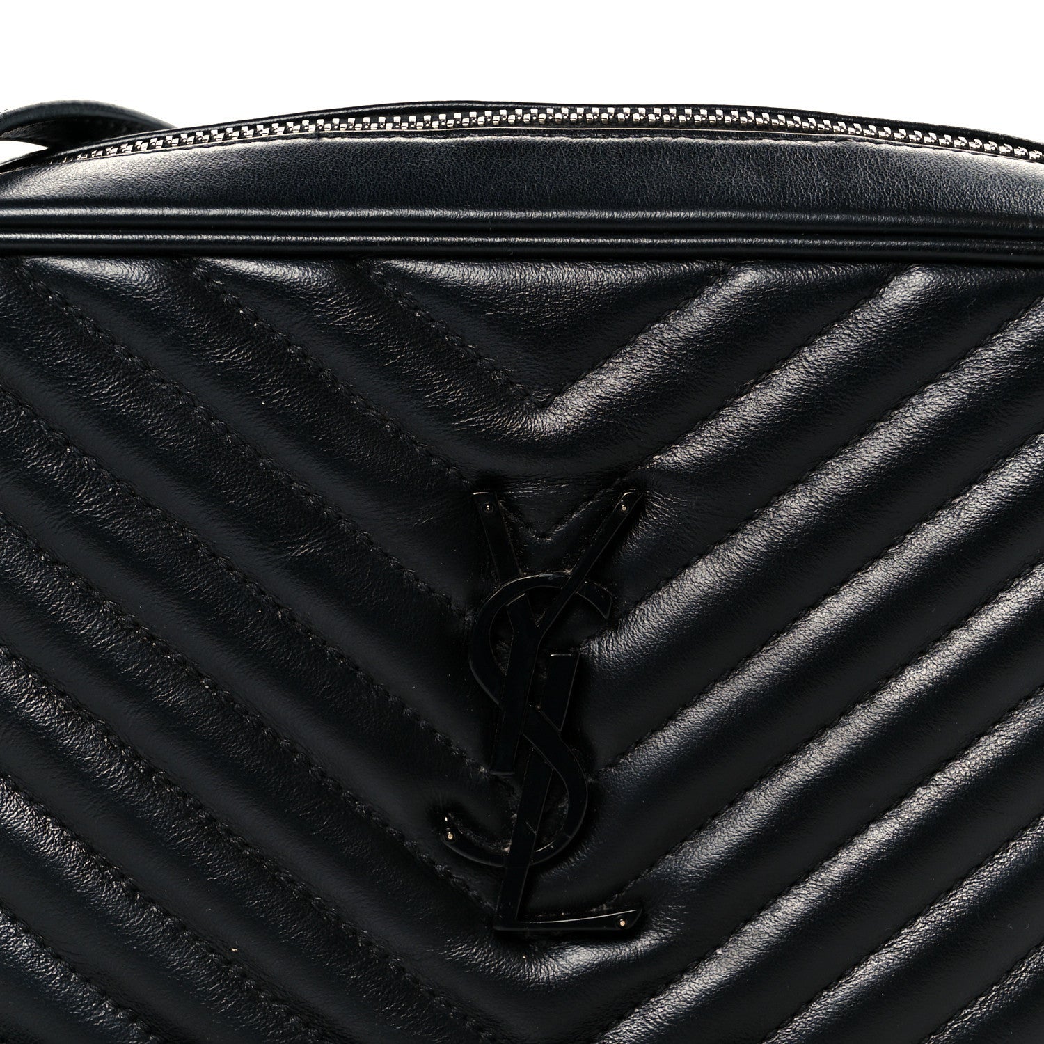 Calfskin Matelasse Monogram Monochrome Lou Camera Bag Black
