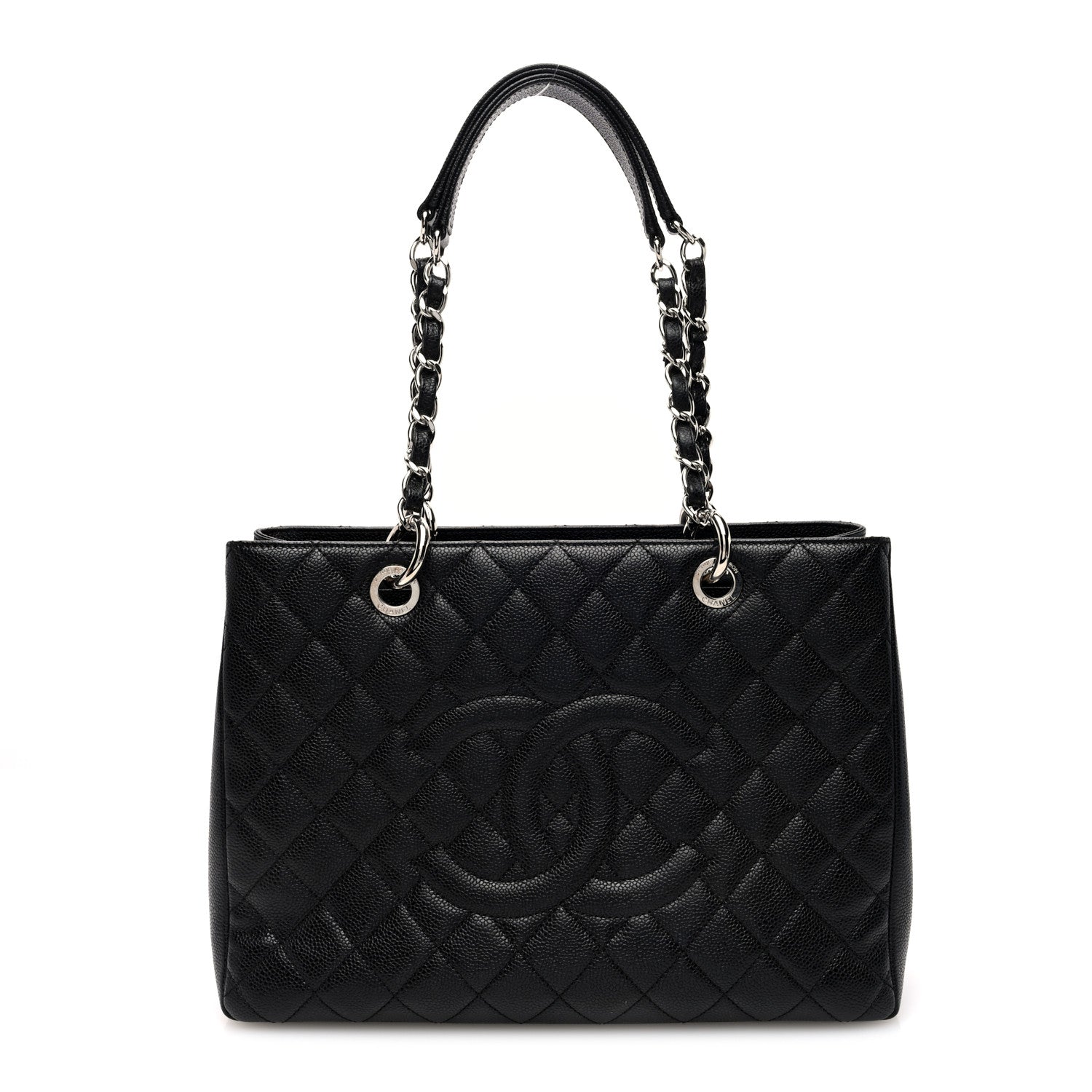 Caviar Quilted Grand Shopping Tote GST Black
