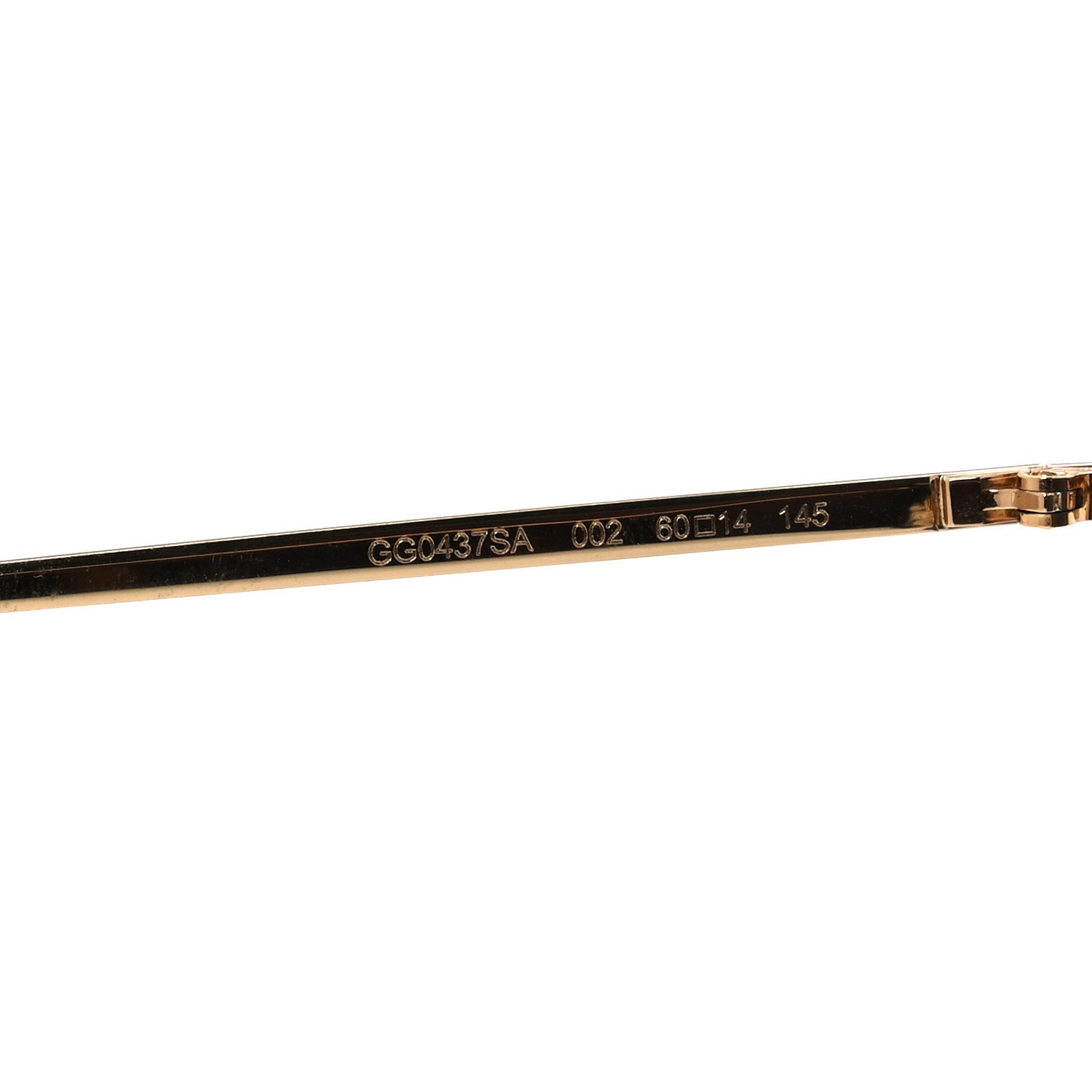 Square Frame GG0437SA Sunglasses Gold