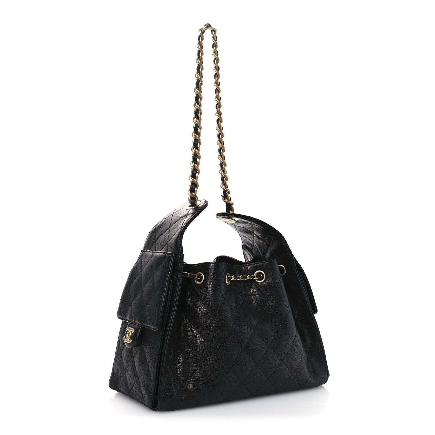 Caviar Quilted Small Chanel 25 Handbag Black