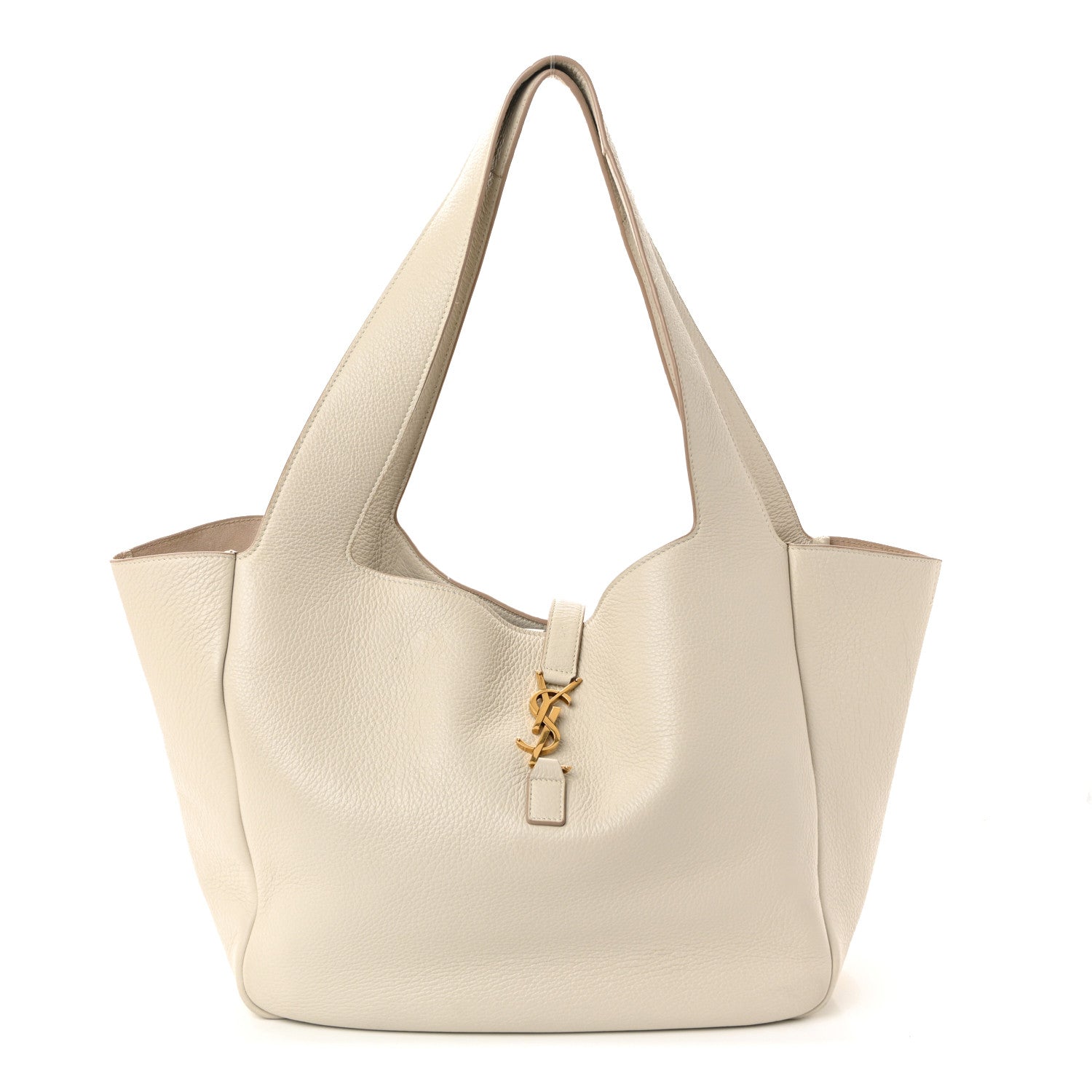 Grained Deerskin Bea Tote Blanc Vintage