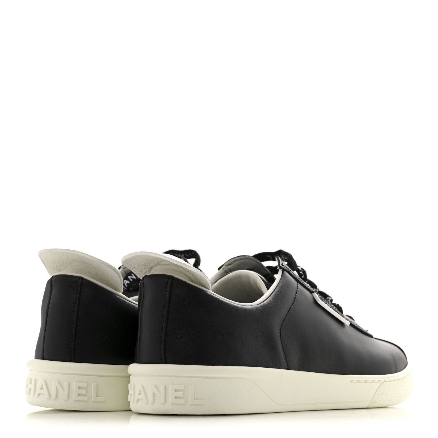 Calfskin CC Womens Sneakers 36 Black